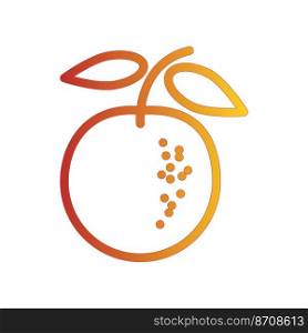 Illustration Vector graphic of Orange fruit icon. Fit for vitamin, organic, healthy, vegan, juice etc.