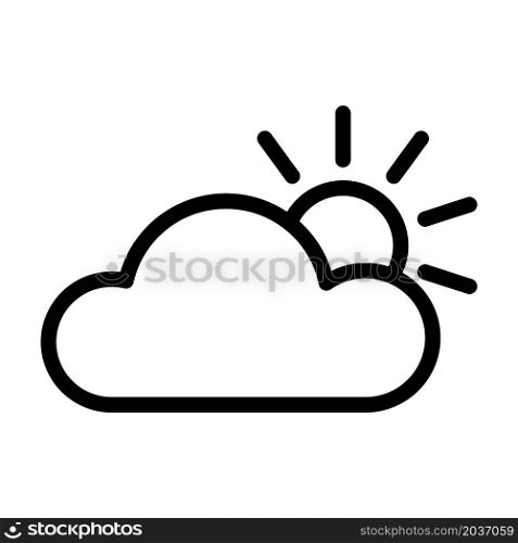 Illustration Vector Graphic of Partly Cloudy Icon Design