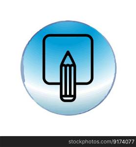 Illustration Vector graphic of pencil and paper icon. Fit for education, draw, tool, student, exam etc.