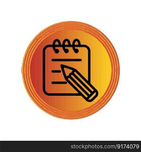 Illustration Vector graphic of pencil and paper icon. Fit for education, draw, tool, student, exam etc.