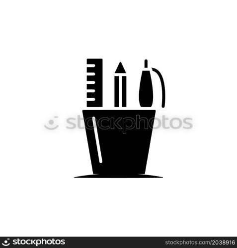 Illustration Vector graphic of pencil stand icon design