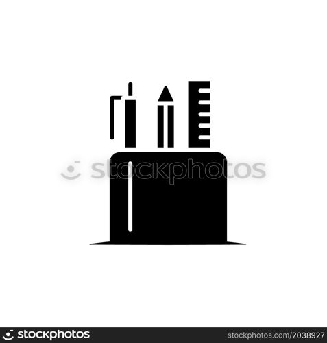 Illustration Vector graphic of pencil stand icon design