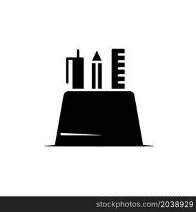 Illustration Vector graphic of pencil stand icon design