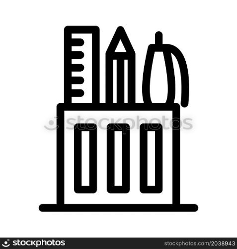 Illustration Vector graphic of pencil stand icon design