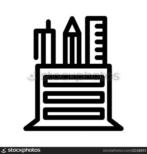 Illustration Vector graphic of pencil stand icon design
