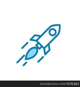 Illustration Vector graphic of rocket icon. Fit for spaceship, future, fantasy, spacecraft etc.