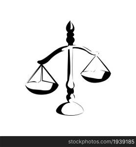 Illustration Vector Graphic of Scale Justice icon