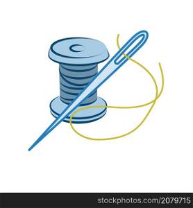 Illustration Vector Graphic of Thread and Needle logo