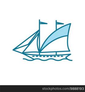 Illustration Vector graphic of wind ship icon template