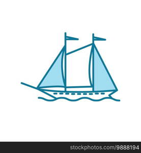 Illustration Vector graphic of wind ship icon template