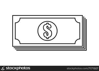 illustration vector Isolated money sign symbol white background
