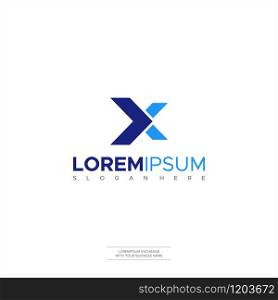 Illustration Vector Letter X Logo Initial X modern and elegant style design. bussines logo design template Icon