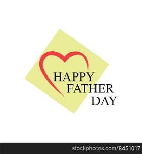 illustration vector logo design for father day