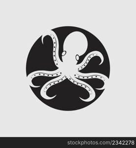 illustration vector logo design for octopus