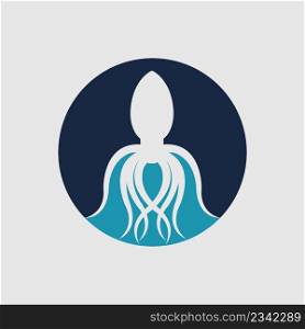 illustration vector logo design for octopus