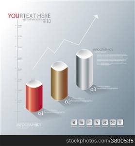 illustration vector of infographic graph background