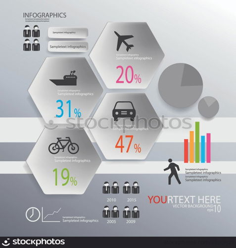 illustration vector of infographic transportion background