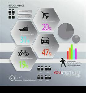 illustration vector of infographic transportion background