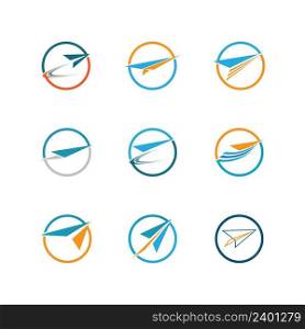 illustration vector of Paper Plane  set  Logo Design
