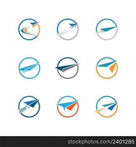 illustration vector of Paper Plane set Logo Design
