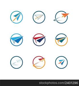 illustration vector of Paper Plane  set  Logo Design