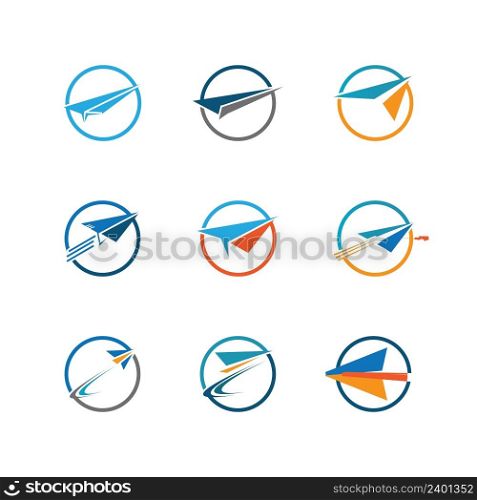 illustration vector of Paper Plane set Logo Design