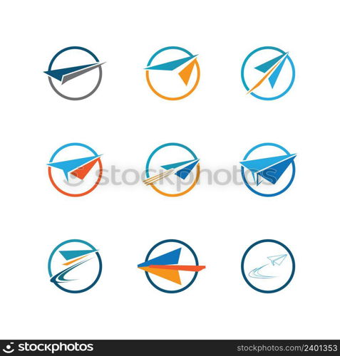 illustration vector of Paper Plane set Logo Design