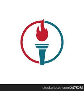 illustration vector of Torch Logo design Template