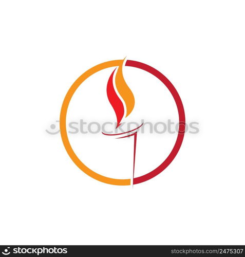 illustration vector of Torch Logo design Template