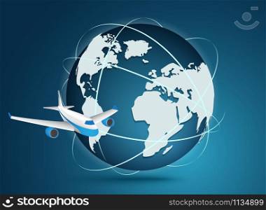 Illustration vector of world travel and tourism concept