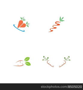 illustration vector set of carrot logo design 