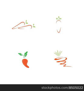 illustration vector set of carrot logo design 