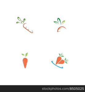 illustration vector set of carrot logo design 