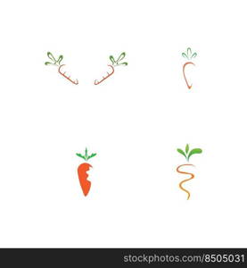 illustration vector set of carrot logo design 