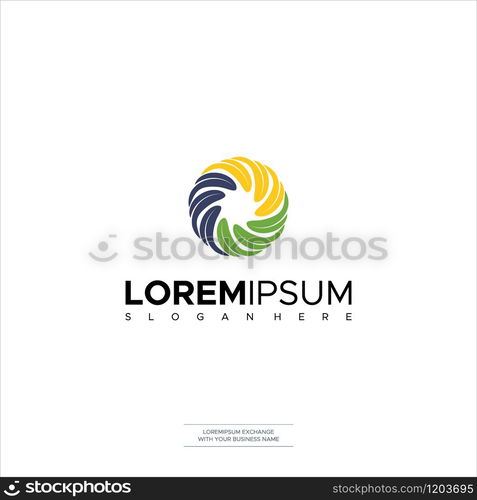 Illustration Vector Vector design elements for your company logo, abstract Full Color icon. Modern logotipe, business corporate template Design