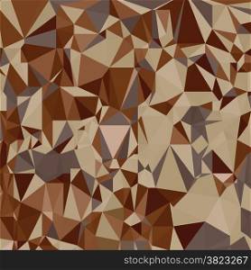 illustration with abstract polygonal brown background