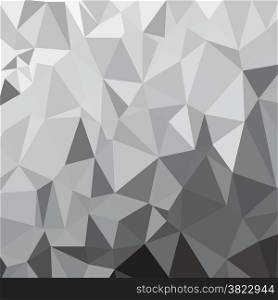 illustration with abstract silver polygonal background