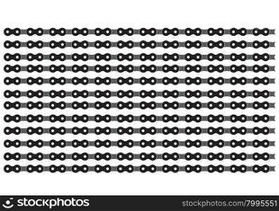 illustration with bicycle chain on a white background