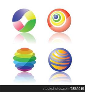 illustration with color spheres for your design
