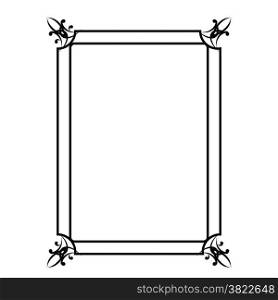 illustration with decorative frame on a white background