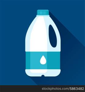 Illustration with gallon of milk in flat design style. Illustration with gallon of milk in flat design style.