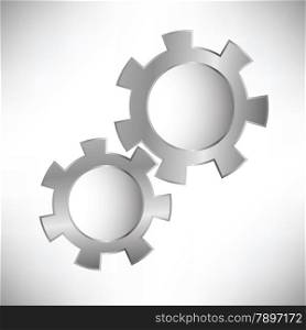 illustration with gears isolated on white background