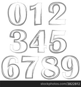illustration with numbers on white background