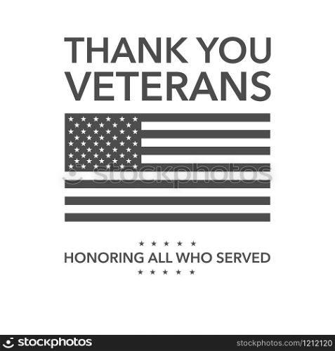 Illustration with veterans day. American patriotic background. vector