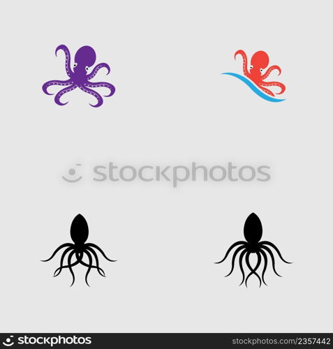 illustrator vector for octopus logos set