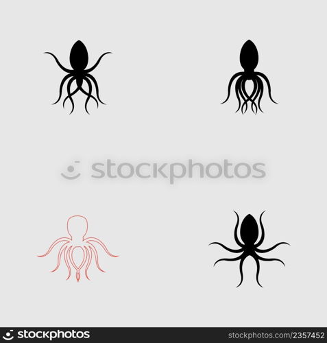 illustrator vector for octopus logos set