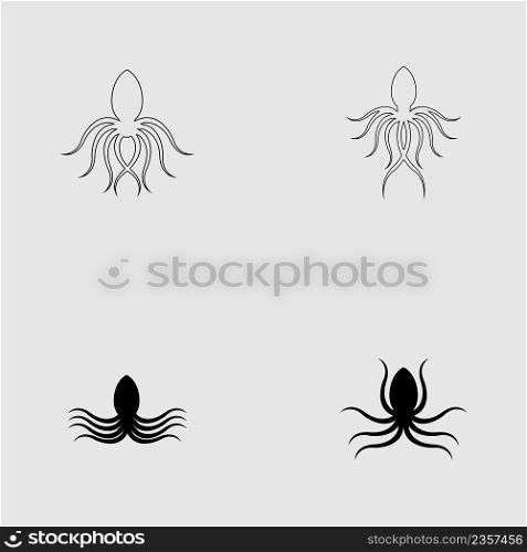 illustrator vector for octopus logos set
