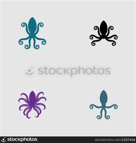 illustrator vector for octopus logos set