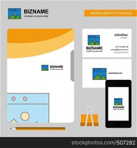 Image Business Logo, File Cover Visiting Card and Mobile App Design. Vector Illustration