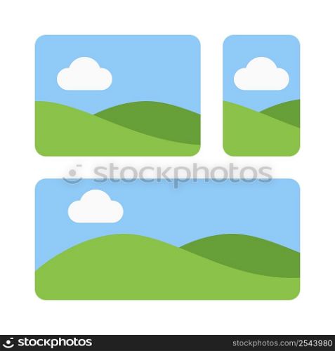 Image collage sections parting scenic pictures gird